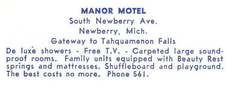 Manor Motel - Postcard (newer photo)